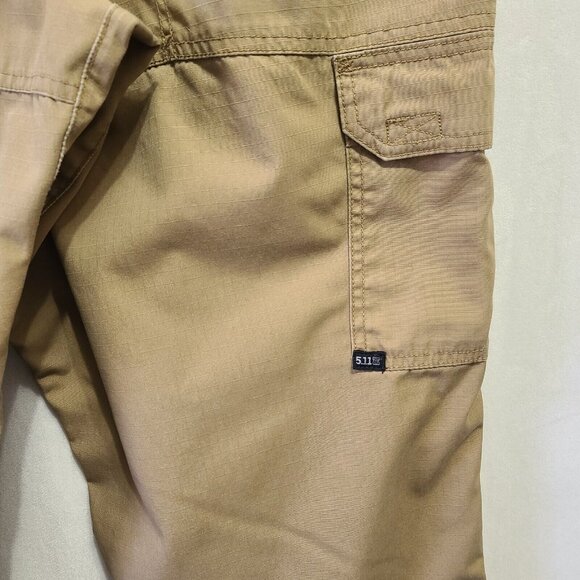 5.11 Tactical Khaki Cargo Pants Men's Size 40x34 Straight Leg Beige Hunting - Picture 4 of 6